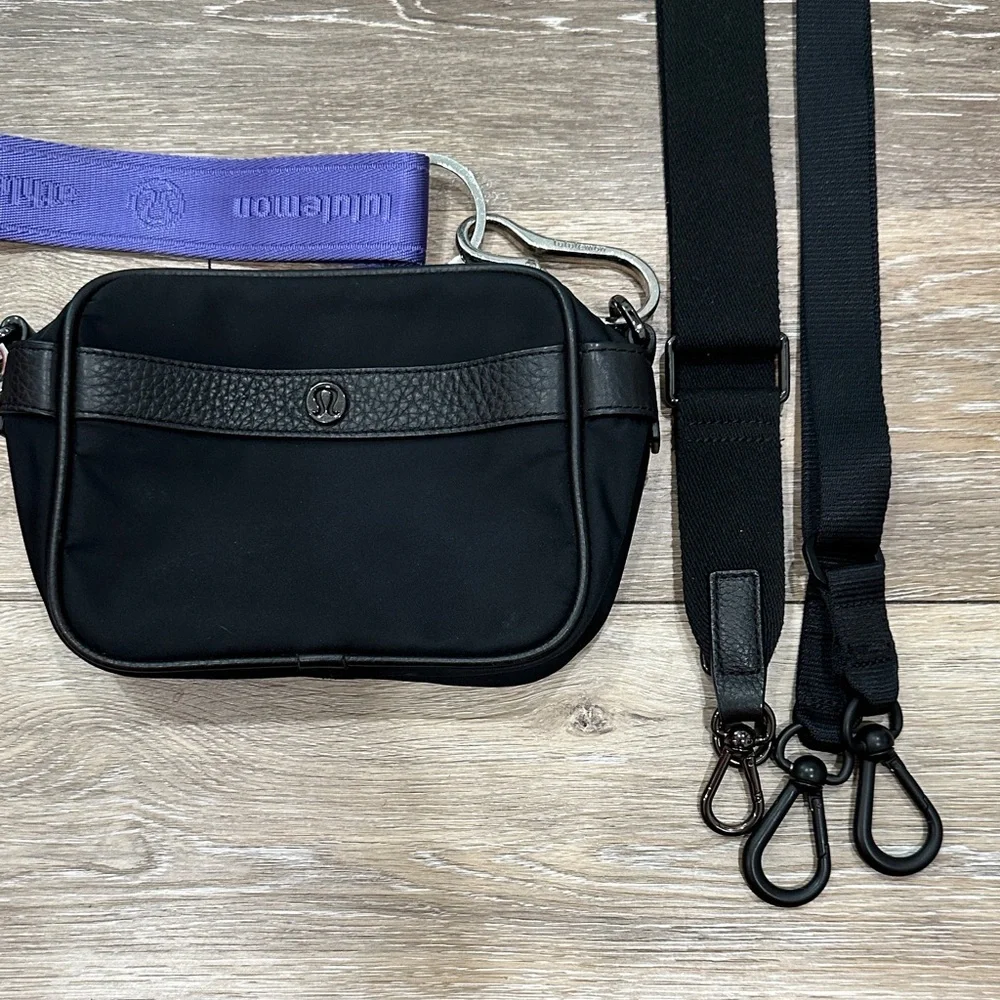 Like New! lululemon Now and Always Black Crossbody with Three Straps! - Picture 9 of 12